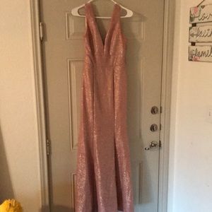 Dusty Rose mermaid gown